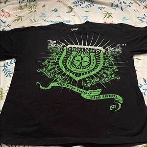 St. Patrick Black T-Shirt with White Logo